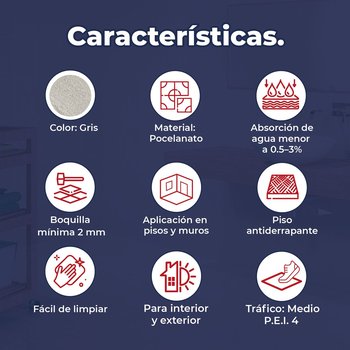 Piso Piamont Gris Cesantoni 45x90 cm Rectificado