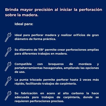 Broca Plana Truper 7/8