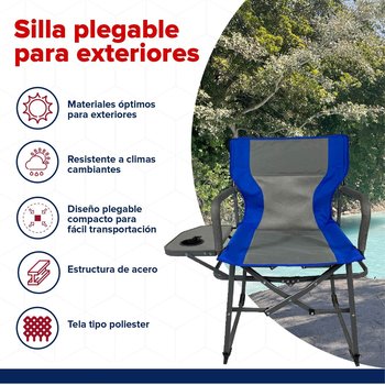 Silla plegable para camping o playa tipo director