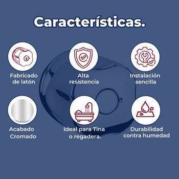 Llave Maneral Para Regadera Antea Helvex Cromo C-46