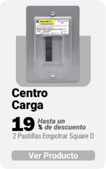 Centro Carga 2 Pastillas Empotrar Square D