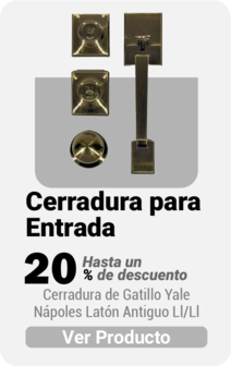 Cerradura Entrada Gatillo Yale Nápoles Latón Antiguo