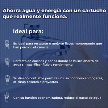 Cartucho Completo Llave Economizadora Helvex