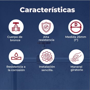 Válvula de Compuerta Roscable Urrea 1” de Latón