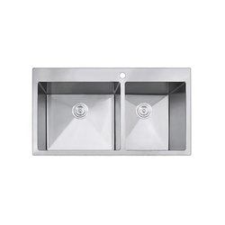 Fregadero Cuadra Kele Doble Tarja 87.5 x 51 cm KHD3420