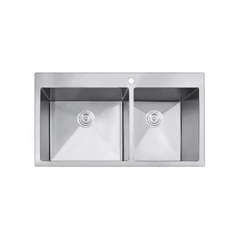 Fregadero Cuadra Kele Doble Tarja 87.5 x 51 cm KHD3420