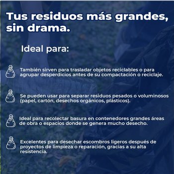 Bolsa de plástico para basura con 100 bolsas