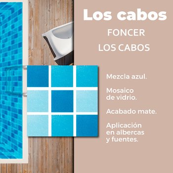 Mosaico Para Alberca Los Cabos Foncer 32.7x32.7 cm
