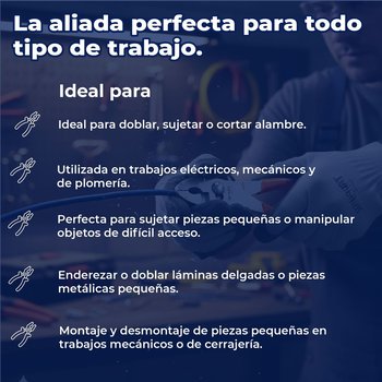 Pinza de chofer 8" mango de pvc truper