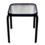 Mesa auxiliar cuadrada vidrio y acero