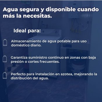 Tinaco Plus Beige 1100 L C/HERRAJES S/FILTRO 1.25X1.15 3-4 PE