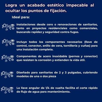 Kit Para Instalación de Sanitario Con Llave Control Estándar