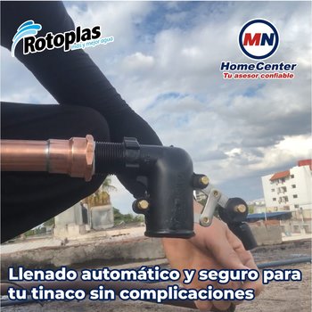 Válvula Tinaco Llenado Plástico Alta Resistencia 019 mm Rotoplas