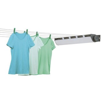 Tendedero De Ropa Retráctil Exterior 5 Líneas Acero 10 Mts