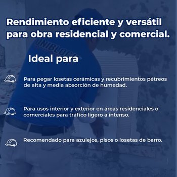 Adhesivo Uniblock Unitile Blanco Saco de 20 kg