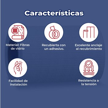 Cinta Fibra de Vidrio Autoadhesiva Fysco 10 CM 4X45 ML