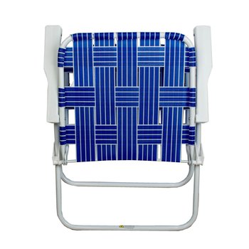 Silla compacta plegable p/jardin o camping blanco y azul