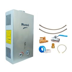 Calentador Paso 08 Lts Rugo Gas LP Incluye Kit de Instalación