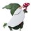 Estaca decorativa para jardín figura Gnomo Hongo 52 cm