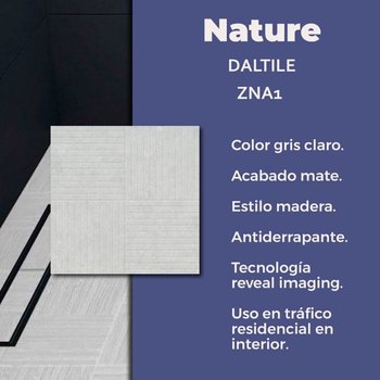 Piso Nature Gris Claro Daltile 37x37 cm