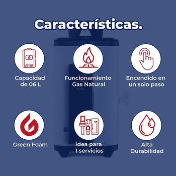 Calentador Paso 6 L Calorex Poderus 1 Servicio Gas Natural