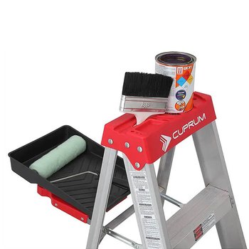 Escalera Tijera Aluminio Cuprum 3 Peldaños