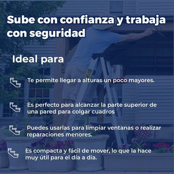 Escalera Tijera Aluminio Cuprum 3 Peldaños