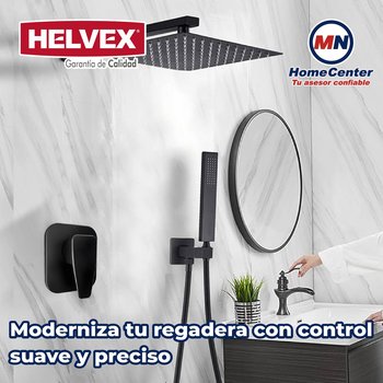 Llave Monomando para regadera sin desviador Piazza Ébano Helvex