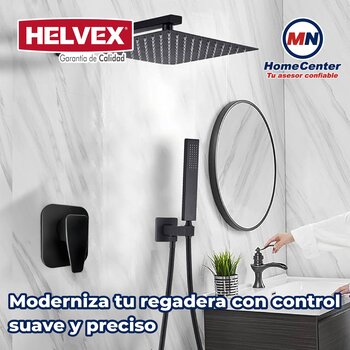 Llave Monomando para regadera sin desviador Piazza Ébano Helvex