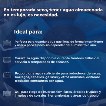 Cisterna Rotoplas Equipada 10,000 L para Almacenamiento de Agua