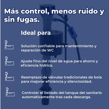 Válvula de Llenado Premium Fluidmaster 7/8 Pulgada Negro 400A133