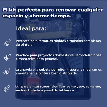 Kit Rodillo, Brocha 2" y Charola marca Byp 1¼ pulg