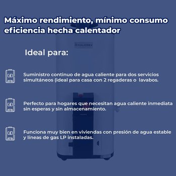 Calentador Paso 11 L Calorex Poderus 2 Servicios Gas LP