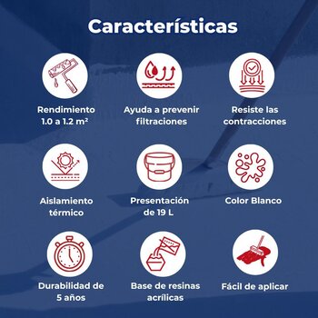 Promoción Impermeabilizante Acrílico Blanco Impac 5000 2 cubetas