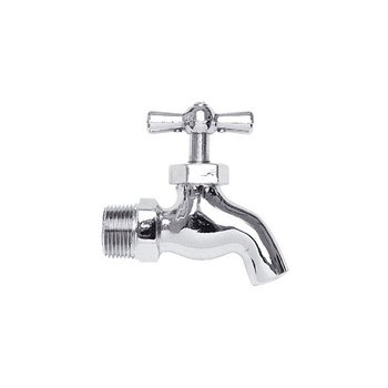 Llave Nariz Bronce Cromada Rugo ½ pulg