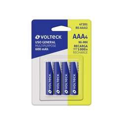 Pila recargable AAA 4 pilas