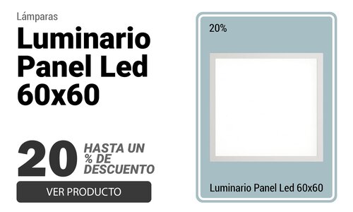 Luminario panel led 60X60 CM 40 W luz blanco frio