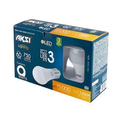 Paquete Foco Led 3 Piezas 9 Watts Luz Cálida