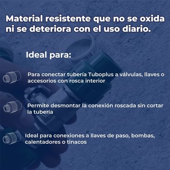 Conector Tuboplus Rotoplas Rosca Exterior ¾ x ¾ pulgada