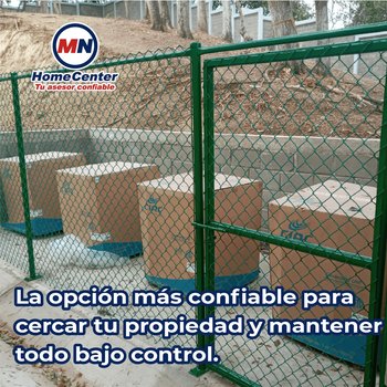 Malla Ciclónica Forrada DeAcero 1.25 x 20 M Calibre 12.5