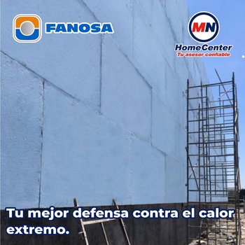 Placa poliestireno Blueboard Fanosa 1" 1.22 x 2.47 M densidad 28