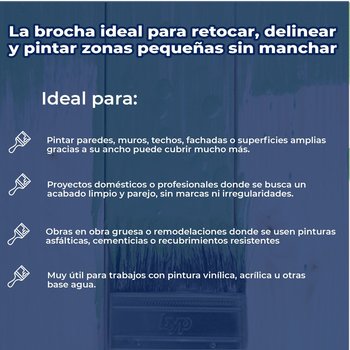 Brocha Byp de cerda natural La Regia 1" pulgada