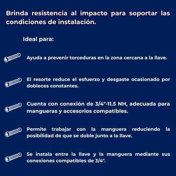 Conector Manguera Truper Resorte ¾ Pulgadas