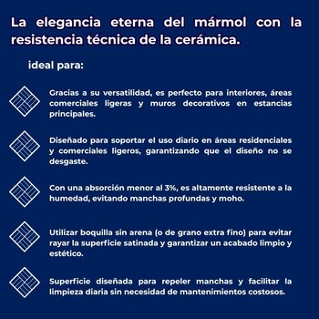 Piso Fiore Tipo Mármol Cesantoni 45x90 cm Rectificado