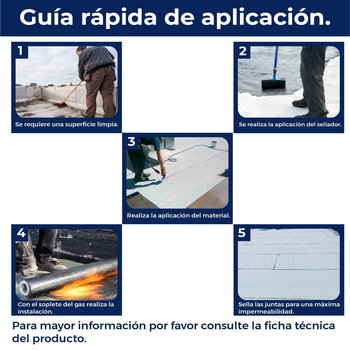 Imper prefabricado APP Sikashield 3.5mm FVidrio gravilla blanca