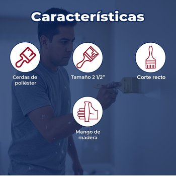 Brocha de Poliéster Project Select Corte Recto BYP 2 1/2"
