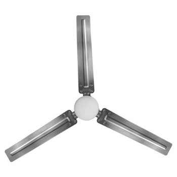 Ventilador De Techo Industrial Torbellino Níquel 54" Con Luz