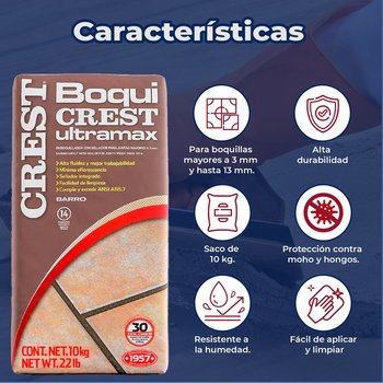 Boquilla con arena 10 kg Crest color barro