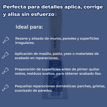 Espátula flexible 1" pulgada con mango de madera truper