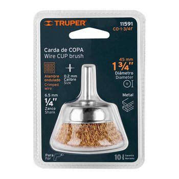 Carda Taladro Copa Truper 1¾ pulg